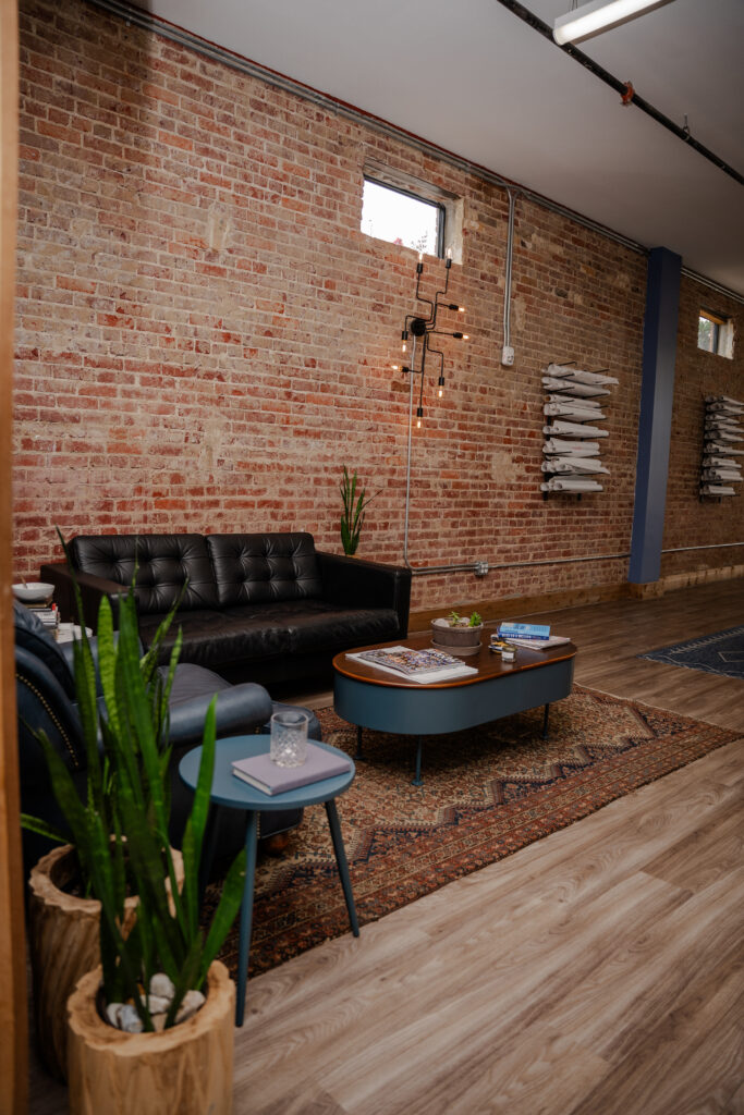 The lounge in 14Forty's Tyler studio