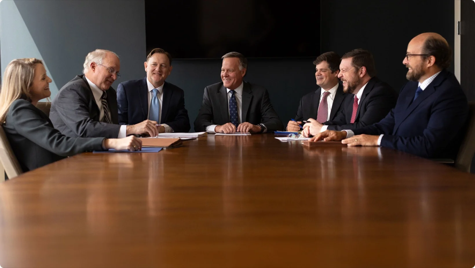 Ramey Flock attorneys around the conference table