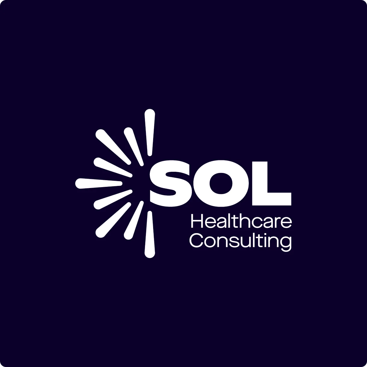 Sol primary logo reversed on deep purple