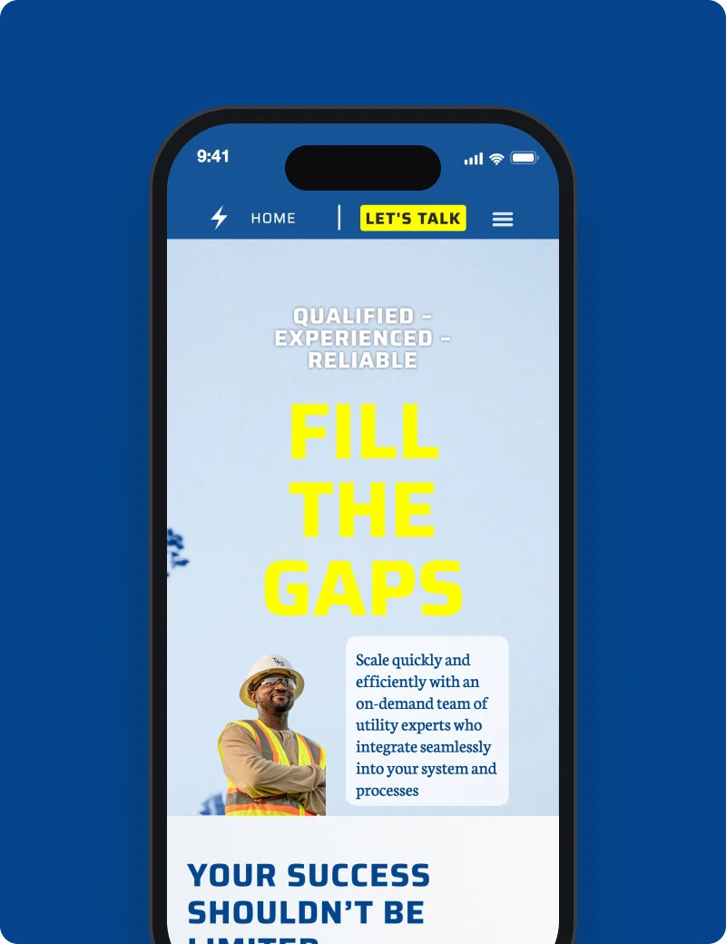 The TechServ homepage on a phone