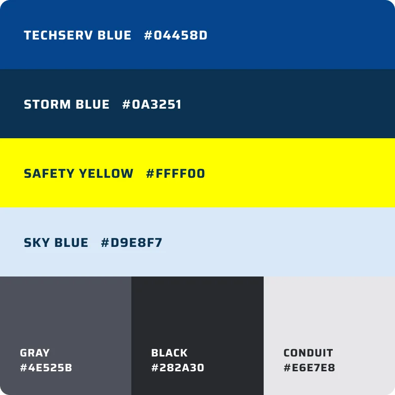 The TechServ color palette